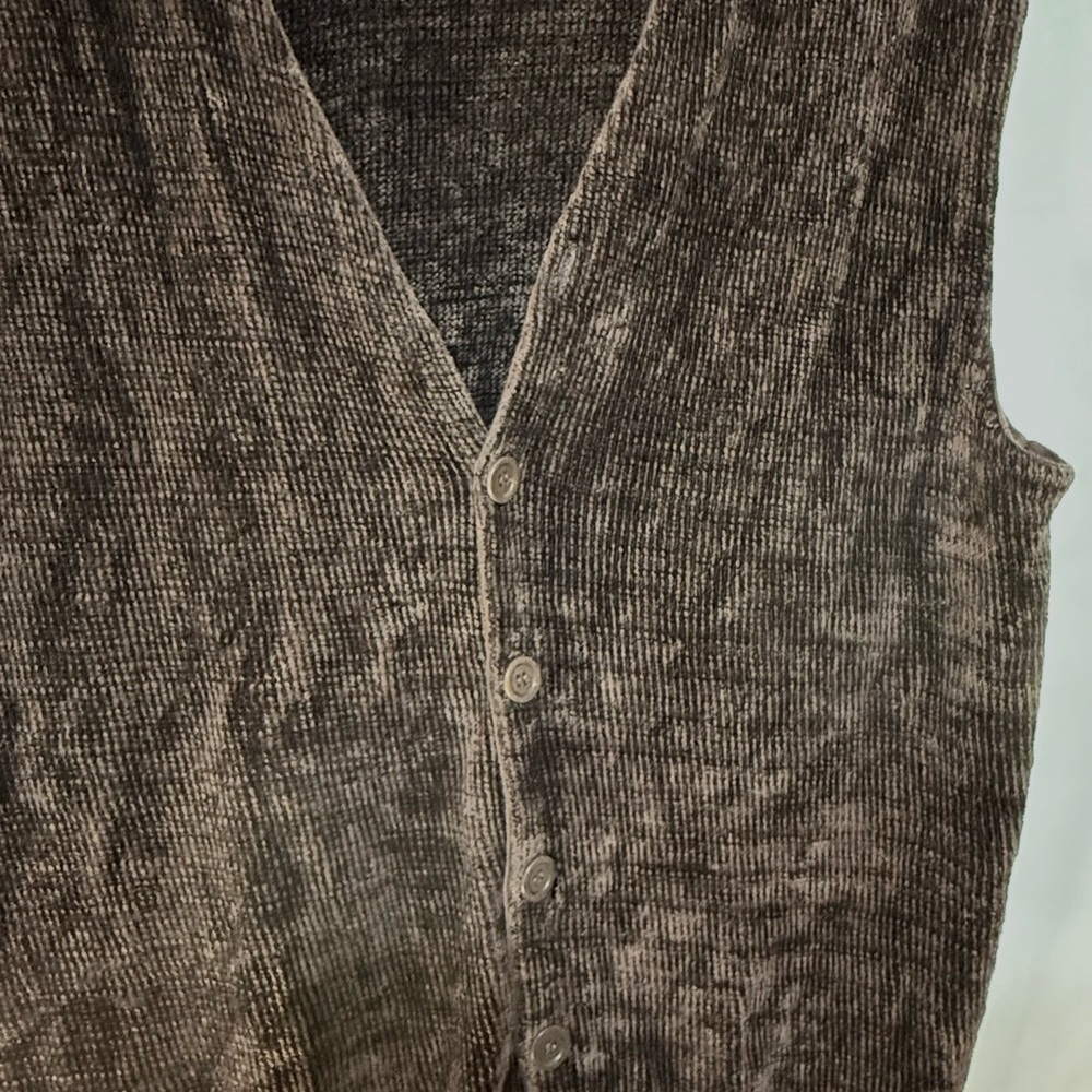525 Vintage Brown Button Down Sweater Vest Made in America Shirt Not Included XL - Picture 5 of 6